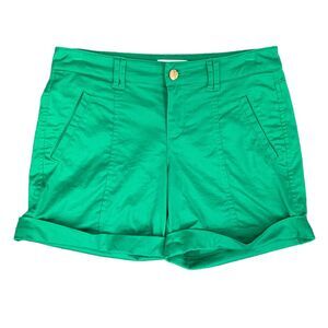 Cache Short Womens 2 Fern Low Rise Cotton Blend Flat Stretch Pocket Cuffed Hem
